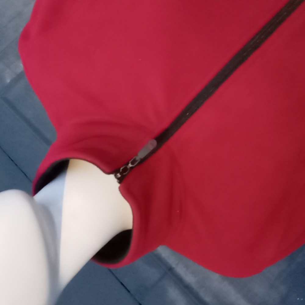 B.C. Clothing Red Full Zip Fleece Front pockets